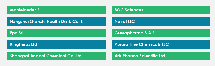 Top Suppliers in the Quercetin Market